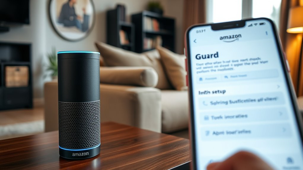 configure alexa home security
