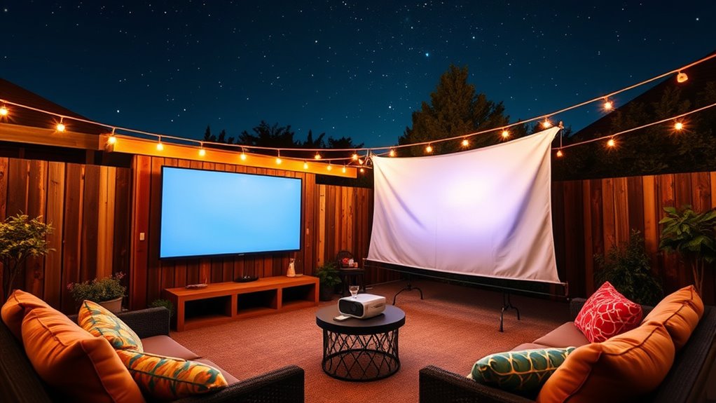 outdoor movie night equipment