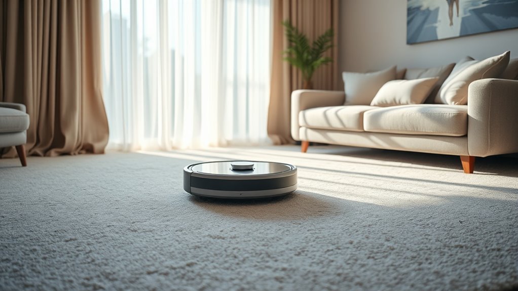 quiet robotic vacuum operation