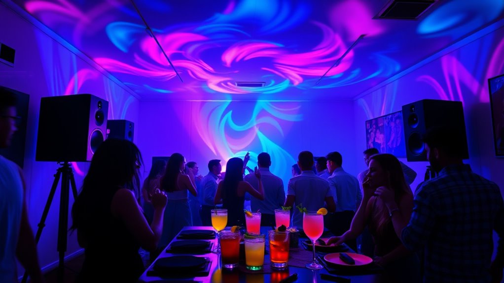 smart lighting and speakers