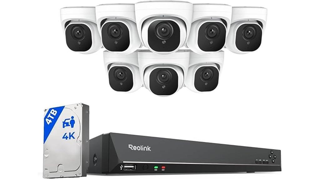 8 camera 4k poe system