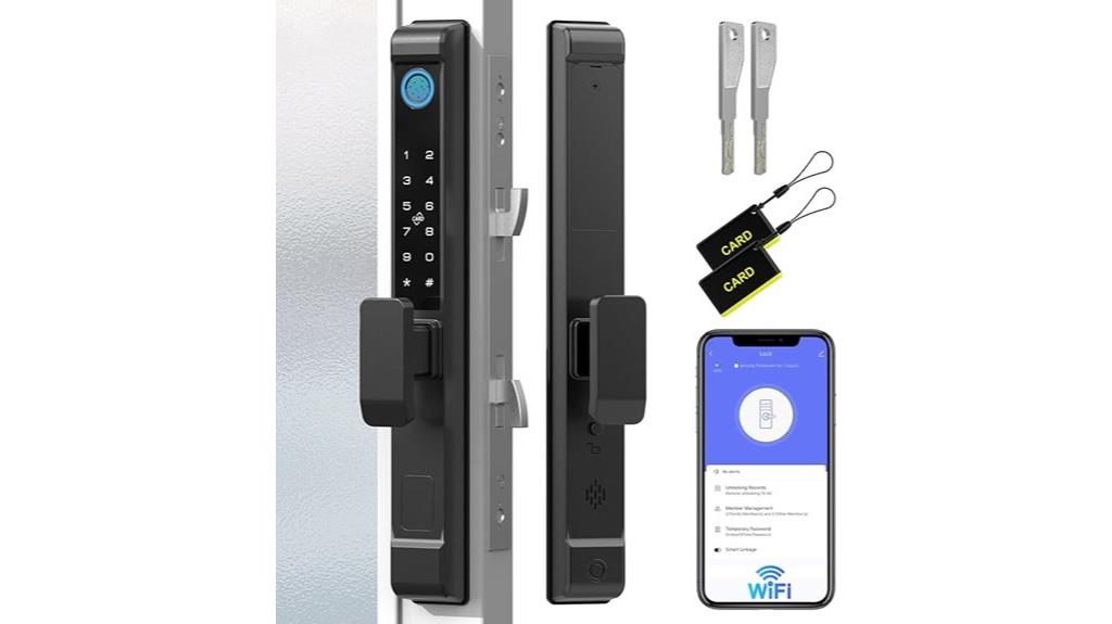 fingerprint keypad sliding lock