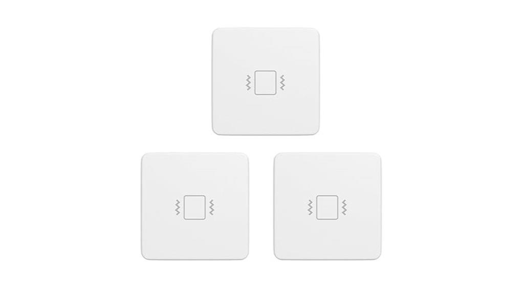 three zigbee vibration sensors