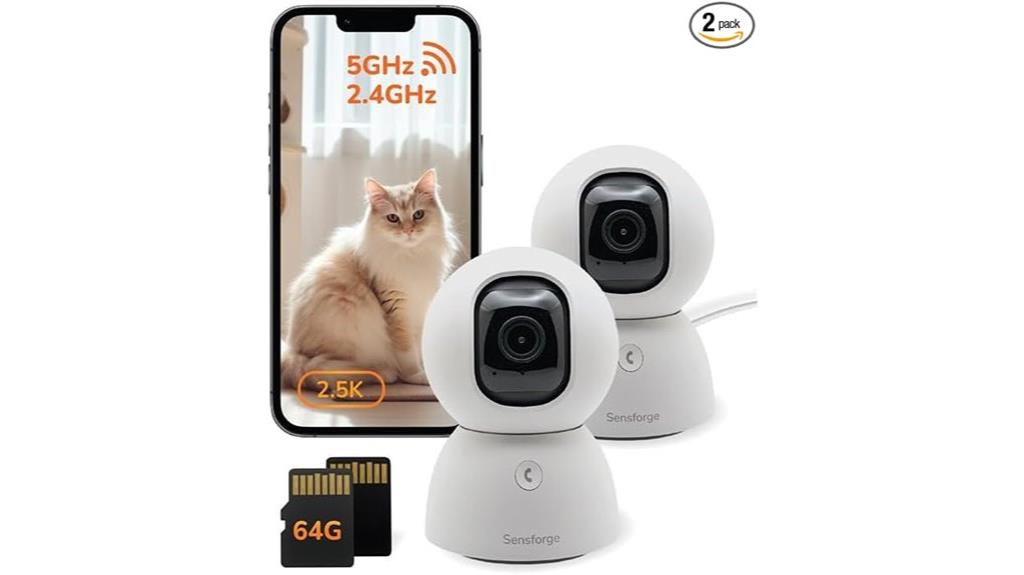 two pack indoor security cameras