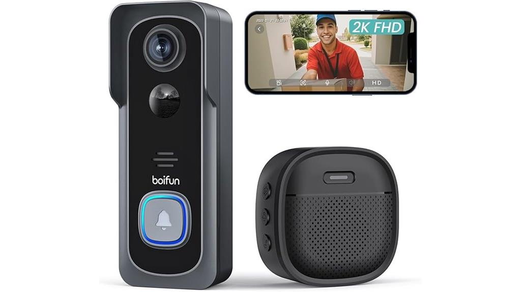 wireless doorbell camera with 2k video