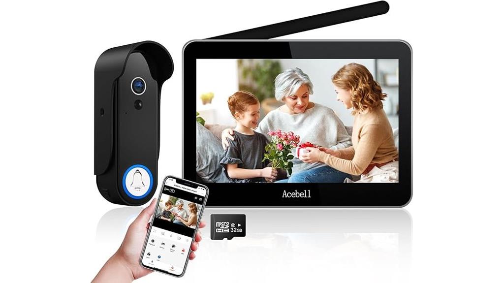 wireless doorbell with touchscreen