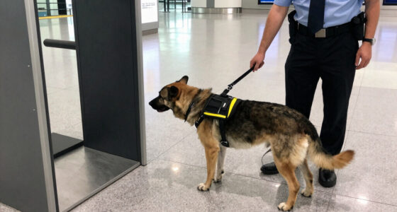 Detection dog detects cleverly hidden illegal goods
