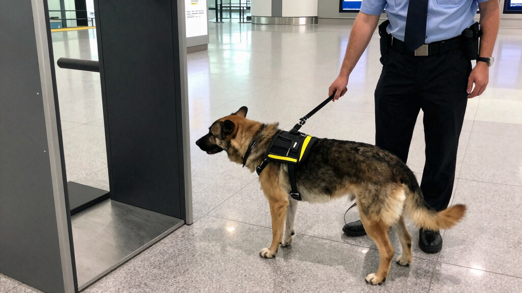 Detection dog detects cleverly hidden illegal goods