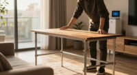 Dezeen Showroom New Releases newsletter includes scaffolding-like table