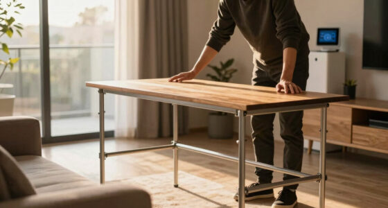 Dezeen Showroom New Releases newsletter includes scaffolding-like table