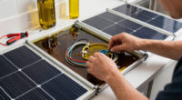 Home cooling panel based on PV and waste cooking oil