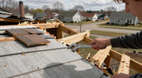 Possible tornado damages structures in Riley County