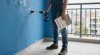 Before And After: IKEA Tiles And A Bright Blue Paint Made This Balcony Unrecognizable