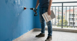 Before And After: IKEA Tiles And A Bright Blue Paint Made This Balcony Unrecognizable