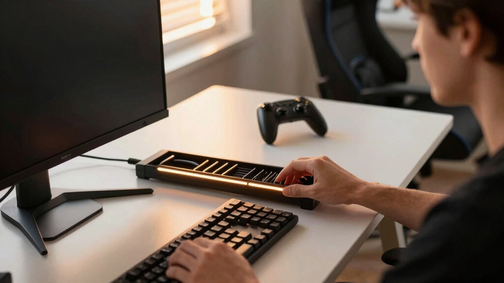 How I Created a Cleaner Gaming Setup by Hiding Lights in Plain Sight