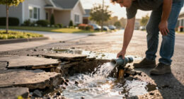 Los Angeles-area Water Main Break Floods West Hollywood Streets, Causes Sinkhole - CBS News