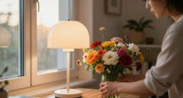 Skip Vases — This Stunning DIY Floral Arrangement Uses a Lamp