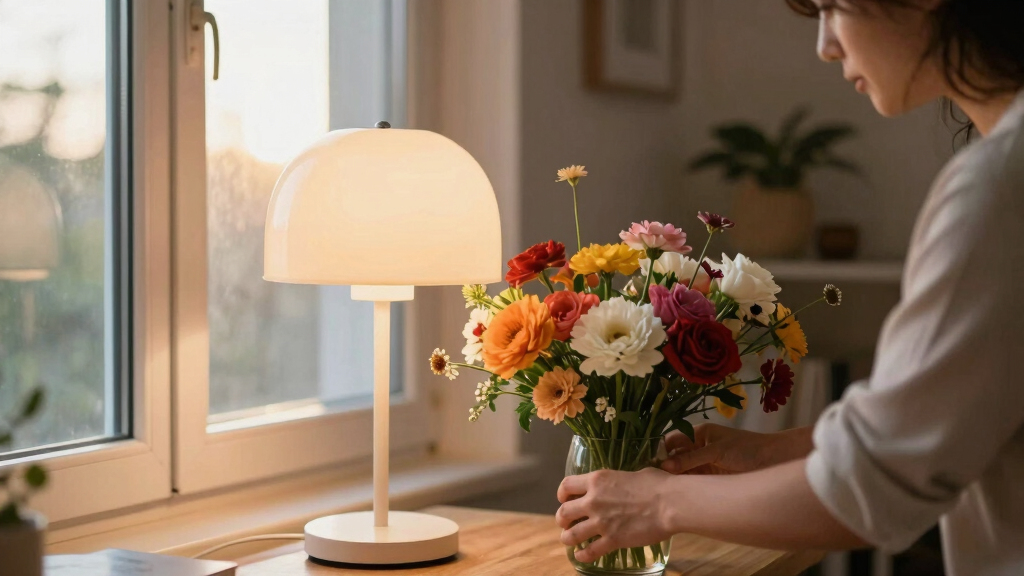 Skip Vases — This Stunning DIY Floral Arrangement Uses a Lamp
