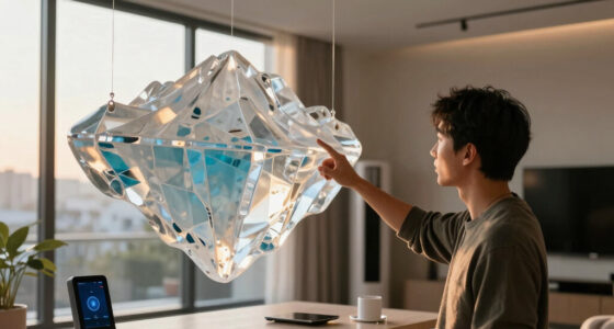 suspended glacier forms translate climate change into an interactive installation in shanghai