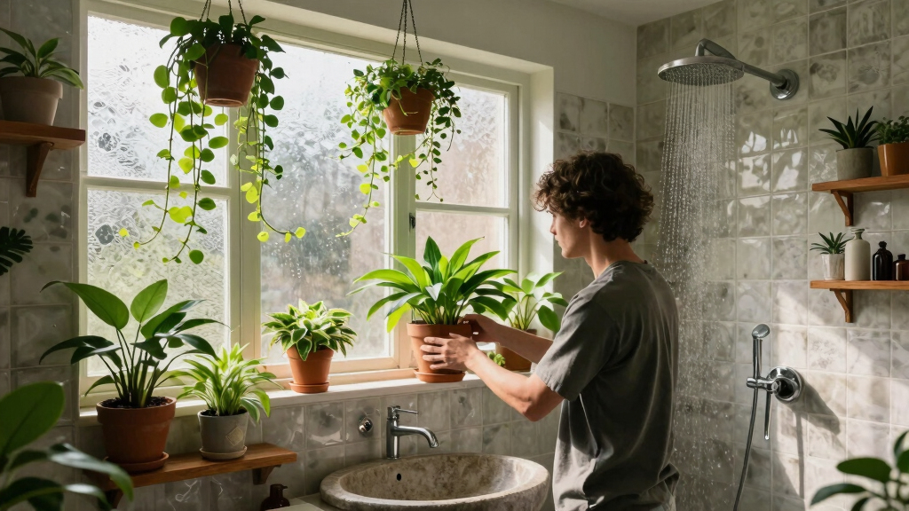 This DIYer Turned Their Ordinary Bathroom Into A Lush Secret Garden Paradise