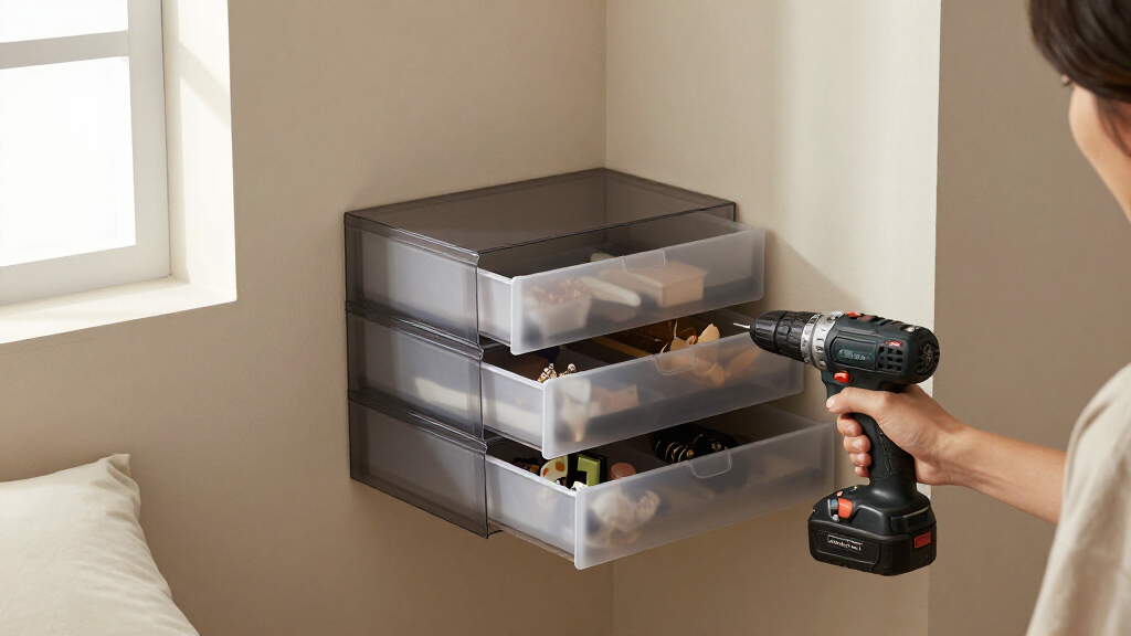 I’m Putting A Drawer Organizer On My Bedroom Wall, And It’s The Smartest Storage Trick