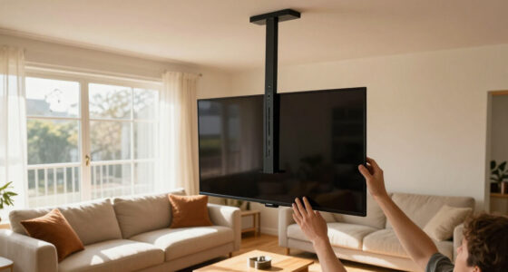 She Didn't Want Her TV Taking Up Wall Space — So She Hung It From The Ceiling