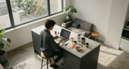 This 500-Square-Foot Studio Doubles As An Artist's Home And Workspace