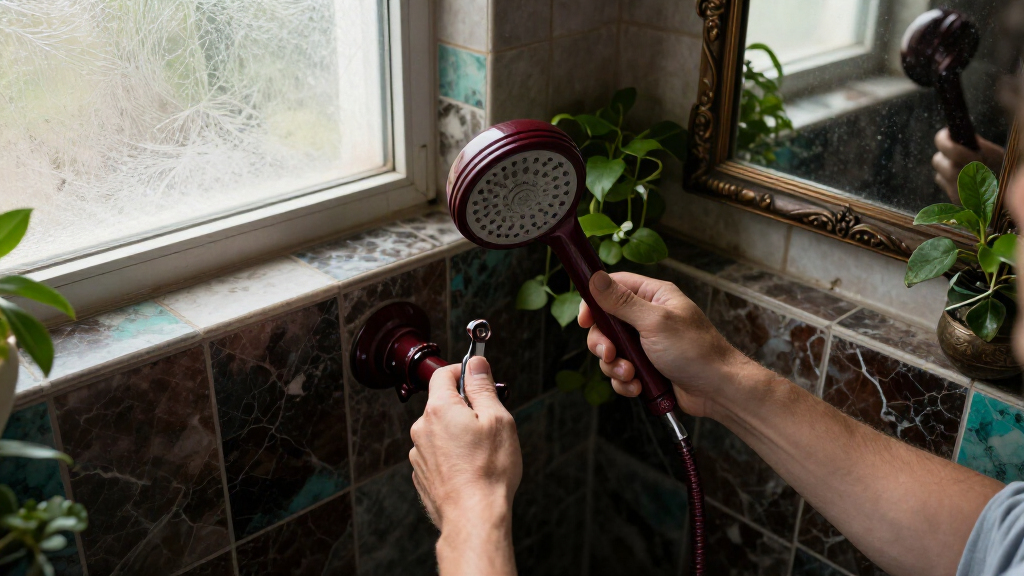 A Tiny Bathroom Went From Grimy To Cozy After A "Gothic-Aquatic" Redo