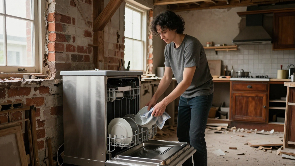 A Victorian Home's Entire Kitchen Was Demolished — Except For The Dishwasher