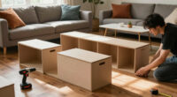 They Made A Blank-Box Living Room Look Custom Without Hiring A Carpenter