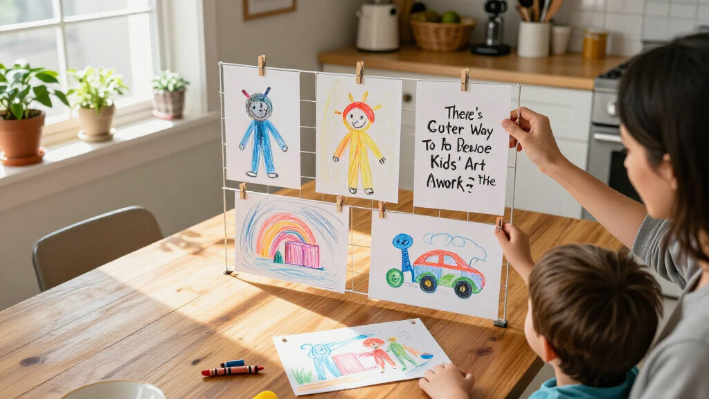 There's A Cuter Way To Display Kids' Artwork Than The Fridge